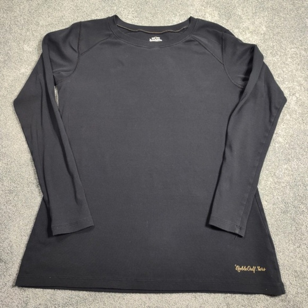 Noble‎ Outfitters Long Sleeve Performance Top Black Moisture Wicking Women's L - Picture 2 of 10